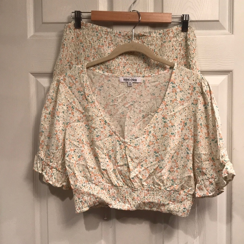 Mimi Chica brand size XL 2-piece top & skirt- NWT